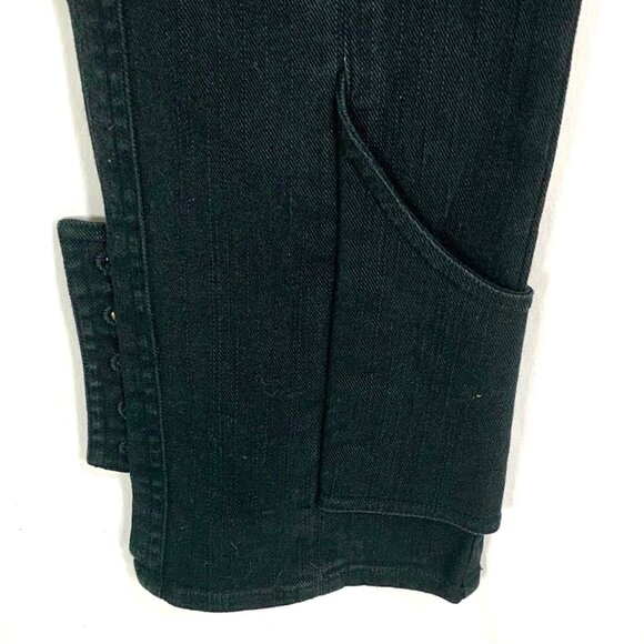 Sass & Bide Walk With Me Black Skinny Jeans 25 Brass Buttons Goth Grunge Biker - Picture 5 of 12